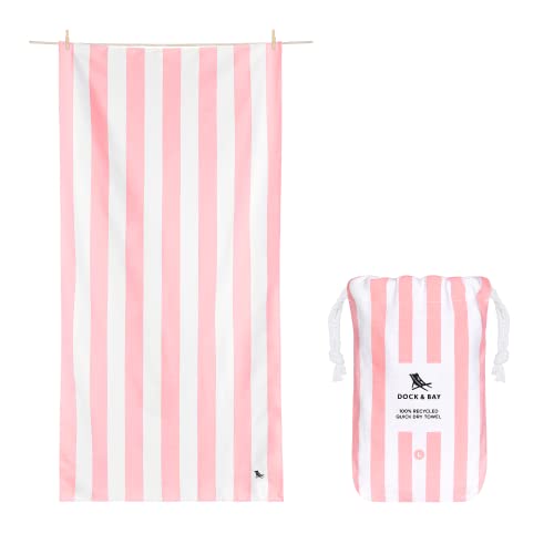 Dock & Bay Quick Dry Sand Free Beach Towel - Recycled Microfiber, Large