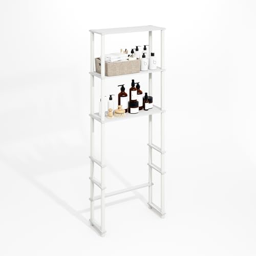 3-Shelf Over-the-Toilet Storage Organizer, Freestanding Bathroom Space Saver