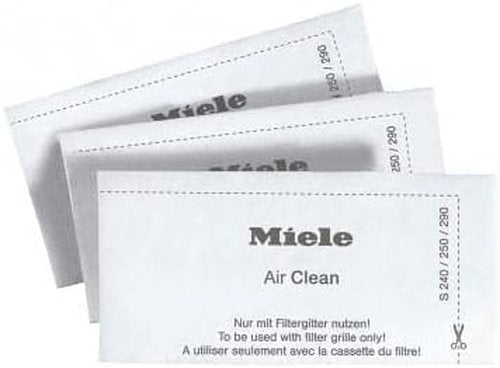 Miele AirClean Filters - Genuine Dust Trapping System for Fresh Home Air | Pack of 3 - White
