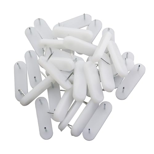 40PCS 2-Inch White Bed Skirt Pins for Upholstery and Stability