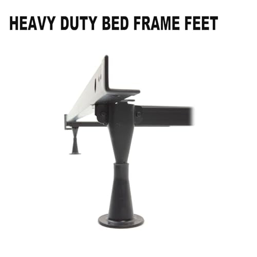 6-Piece Reinforced Bed Frame Feet, Replacement Leg Risers for Bed Frames