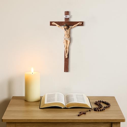 10-Inch Crucifix Wall Cross – Religious Catholic Hanging Cross Decor