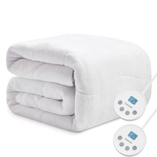 Queen Size Heated Mattress Pad with Dual Control and 10 Heat Settings