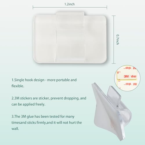 30pcs Heavy Duty Outdoor String Light Clips - Waterproof Adhesive Hooks