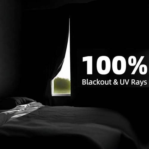 Portable Magnetic Blackout Curtains - 39x57 Inch, No Drill, Cuttable Shades for Total Darkness