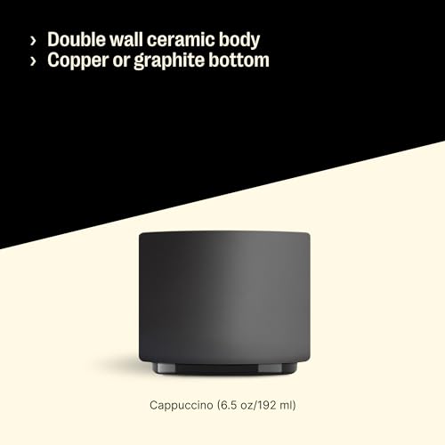 Fellow Monty Double Wall 6.5 oz Cappuccino Mug Matte Black - Latte Art Coffee Cup