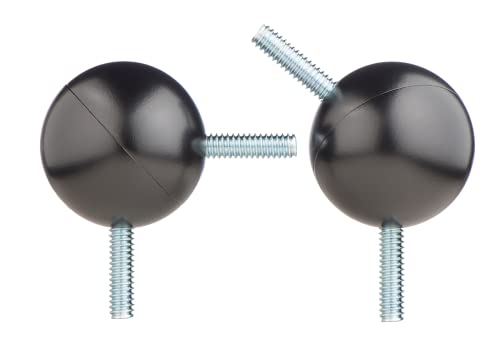 Adjustable Bay Window Curtain Rod Corner Connector, Black, 2-Pack