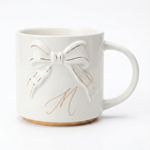 Collective Home 15oz Ceramic Coffee Mug with Gold Bow & Gift Box (M)