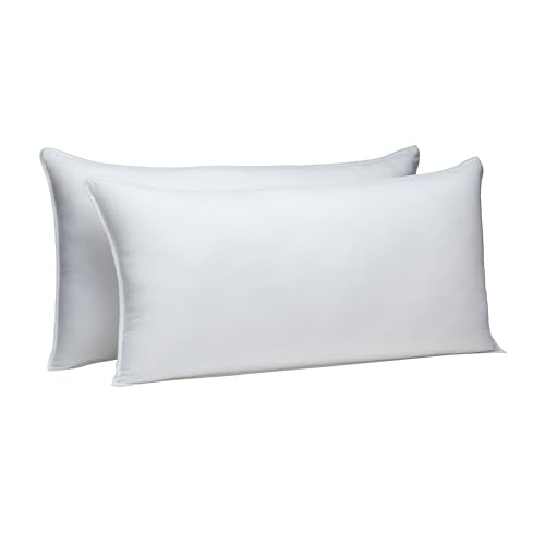 Down-Alternative King Bed Pillows for Stomach & Back Sleepers (2-Pack)