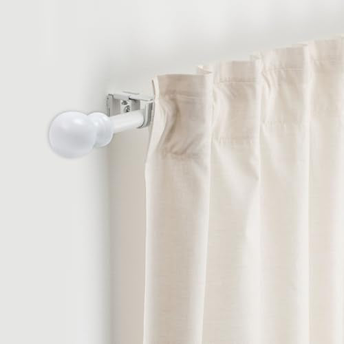 Wooden Curtain Rod Finials, 0.94-inch Inner Diameter Decorative Caps (4 Pack)