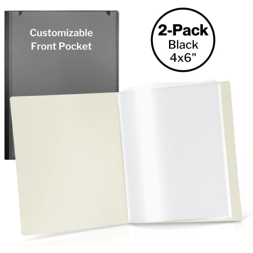 4x6 Mini Photo Album Set, 2-Pack Photo Binders with 48 Clear Pockets