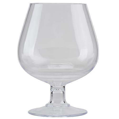 GET 16 oz Clear Plastic Brandy Glasses Set of 4 - Shatterproof, Dishwasher Safe Barware