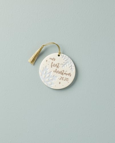 Lenox Our First Tree Christmas Ornament 2020 – Ivory Porcelain Disk
