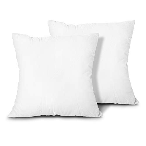 EDOW Throw Pillow Inserts 18x18 Set of 2 Polyester Couch Cushion Stuffers