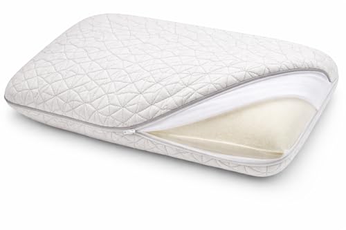 Quilted Bamboo Pillow Protector - Queen Cooling Pillow Cover with Zipper