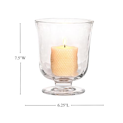 Juliska Puro 7-inch Handmade Glass Hurricane Candle Holder