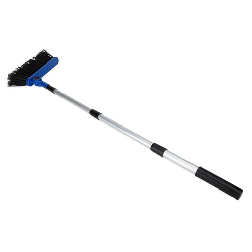 RV & Marine Adjustable Broom and Dustpan Set - Telescoping Handle, Soft Bristles, Space-Saving Design