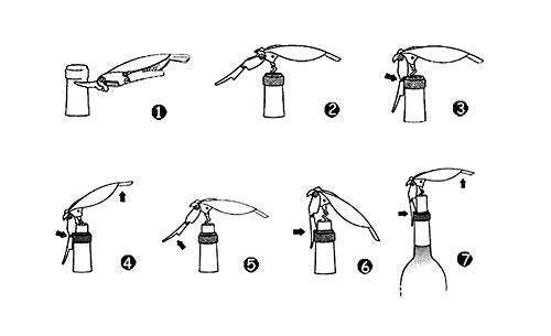 D DrNeeko Parrot Shape Waiters Corkscrew Wine Opener Light Blue - Bottle Opener & Foil Cutter