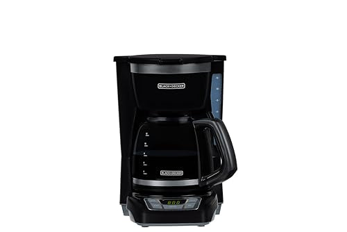 12-Cup Programmable Drip Coffee Maker with Glass Carafe & Auto Brew