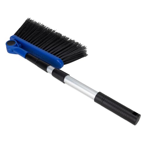 RV & Marine Adjustable Broom and Dustpan Set - Telescoping Handle, Soft Bristles, Space-Saving Design