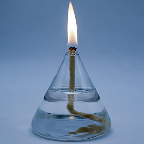 Petite Cone Oil Lamp - Refillable Borosilicate Glass Candle