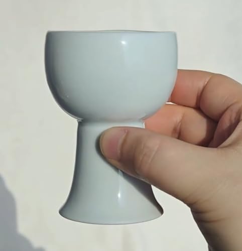 Korean Ceramic Shot Glass Set with Bell Sound - Sake & Soju Cups, Traditional Design, 2 Pack