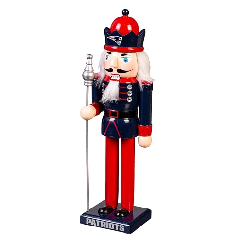12-Inch Wooden Football Nutcracker Figure - Festive Holiday Tabletop Decor