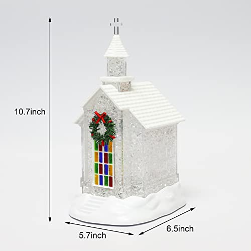 Moments in Time LED Lighted Christmas Chapel – Acrylic Tabletop Decoration