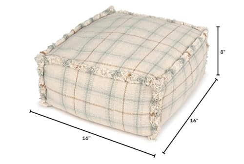 Lorena Canals Handloom Cotton Pouf Blue Sage 1'4" x 1'4" x 8" Indoor Decor