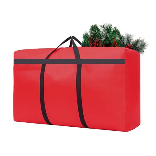 HikoolSS Red 4ft Christmas Tree Storage Bag, Heavy Duty 39x12x24in, Waterproof