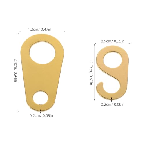 8pcs Metal Grandfather Clock Chain Hook Set for Antique Floor Clock Repair