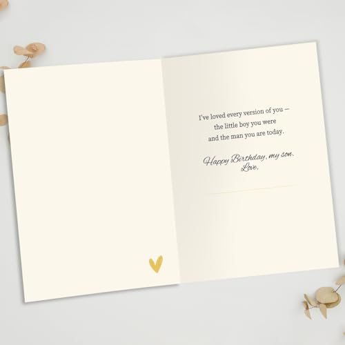 Heartfelt Birthday Card for Son - 5x7 Greeting Card with Envelope