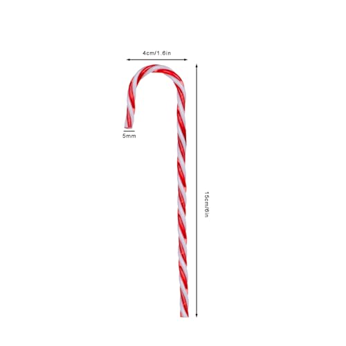 Jmkcoz Red & White 150 Pack Twisted Candy Cane Christmas Ornaments - 6" Plastic Holiday Decor