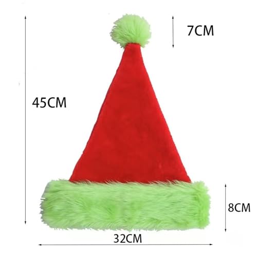 Unisex Velvet Santa Hats for Adults - Christmas & New Year Holiday Party Supplies