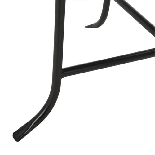 SAFAVIEH Outdoor Metal Plant Stand 30 Inch Pewter & Black