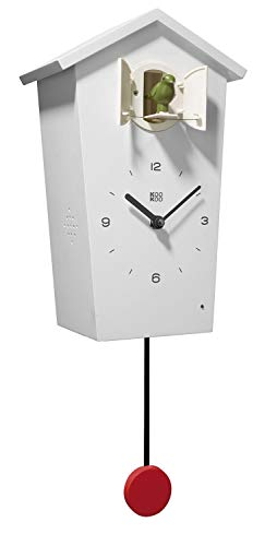 Modern Cuckoo Clock with 12 Natural Bird Songs and Pendulum