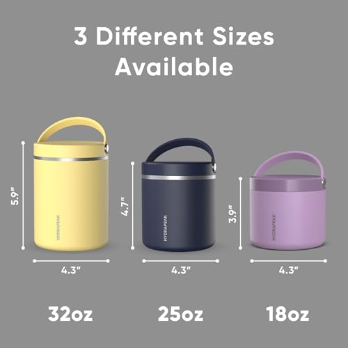 Hydrapeak 25oz Insulated Food Jar - Stainless Steel Soup Thermos Black