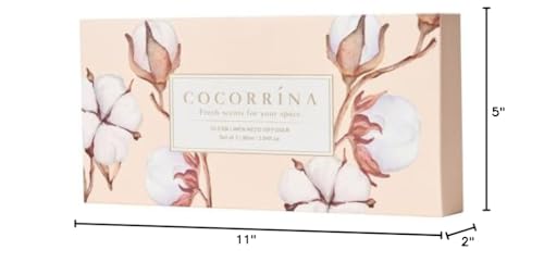 3-Pack Reed Diffuser Set with 24 Sticks - Vanilla, Rose & Linen Fragrance