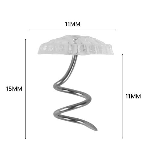 60-Piece Clear Upholstery Twist Pins for Slipcovers and Bed Skirts