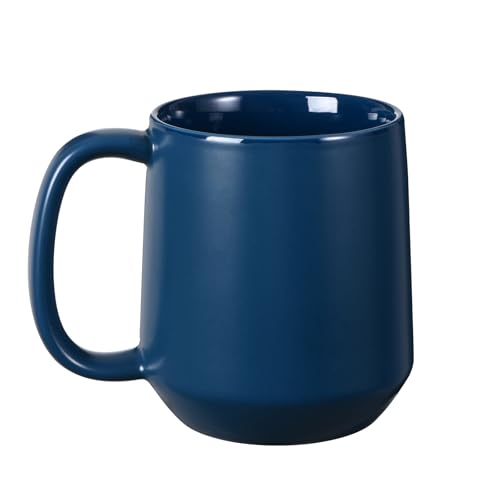 Miicol Navy Ceramic Coffee Mug 16 oz - Large Tea Cup with Handle