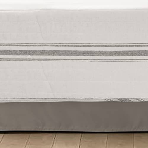 Farmhouse Stripe Cotton Daybed Cover Set, 6-Piece Twin Quilt Bedding