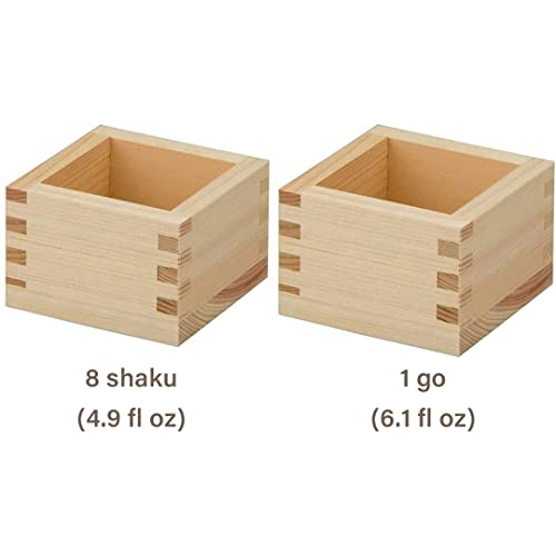 TIKUSAN Japanese Hinoki Wood Sake Cups Masu - 6.1 fl oz, Authentic Made in Japan