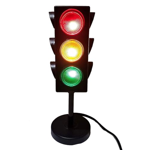 11-Inch Traffic Light Lamp - 4-Mode Color Changing LED Night Light for Kids