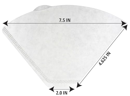 100 Cone Coffee Filters #4 for 8-12 Cup Coffee Makers, White