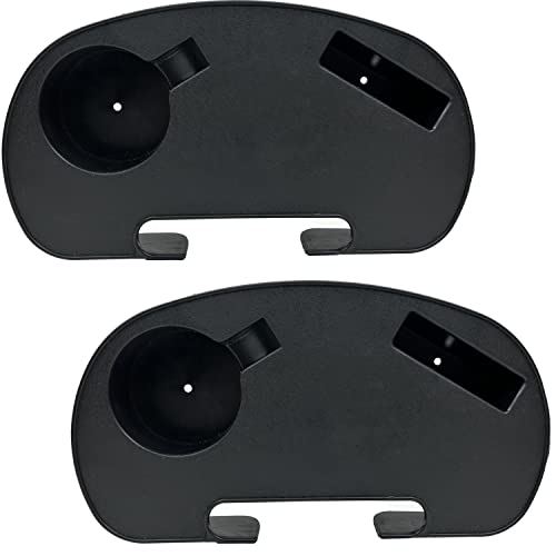 Clip-On Zero Gravity Chair Cup Holder Tray - 2 Pack with Phone Slot