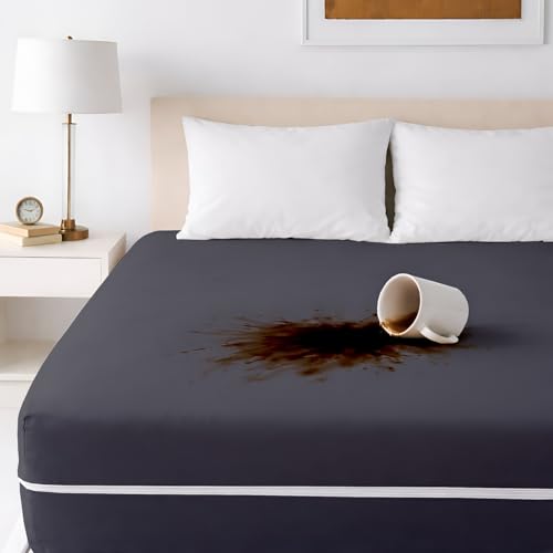 Queen Size Waterproof Mattress Protector with Zippered Cover