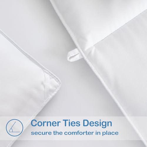 EASELAND Queen Down Alternative Comforter - All Season Duvet Insert, White