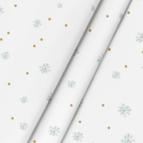 Horaldaily 90-Inch Blue Christmas Round Tablecloth with Pine Tree Snow Design