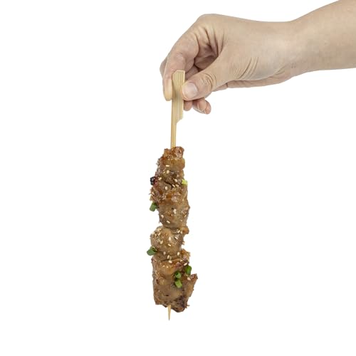 Restaurantware 8.3 Inch Paddle Bamboo Skewers 100 Sturdy Disposable Bamboo Food Picks - Sturdy Paddle Head Bamboo Appetizer Picks Sustainable For Serving Appetizers and Cocktail Garnishes