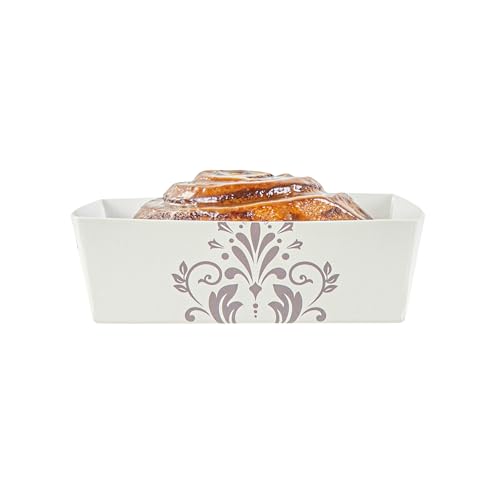 Restaurantware Baking Tray 100 Count 4.3 Inches 8 Ounce Disposable Paper Oven-Safe Baking Mold, Grease-Resistant Floral Design Beige Baking Molds for Cupcakes, Breads and Baking